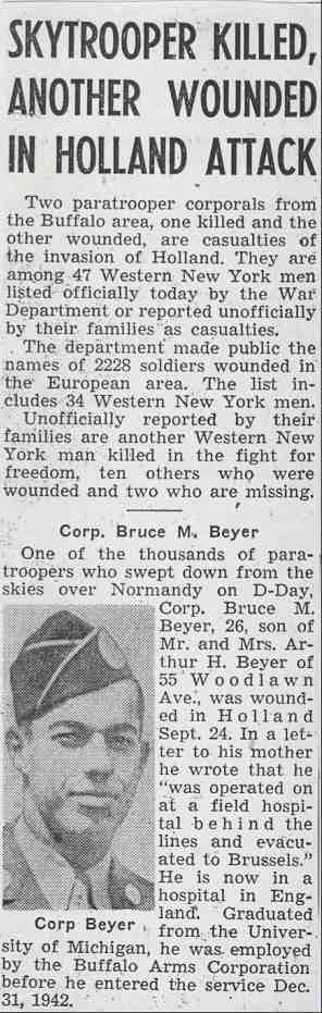 B. Beyer newspaper clipping